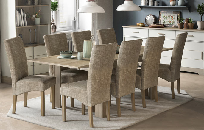 Table extensible style moderne en chêne Raphaella