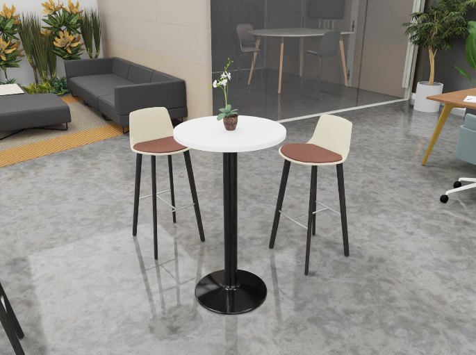Assise haute autour d'un plateau rond de 60 cm de diamètre