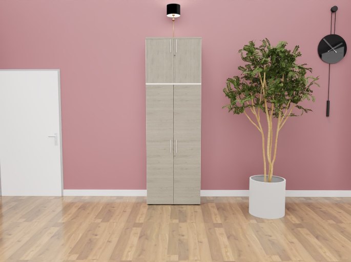 Espace de rangement individuel adossé à un mur, sur le trajet d’entrée