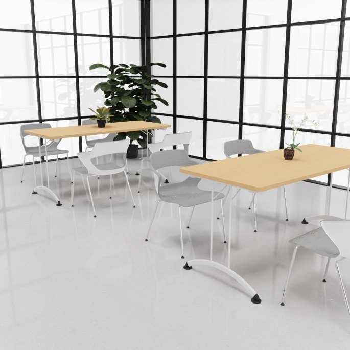 Mobilier de restauration repliable et roulant pour libérer la salle entre deux services