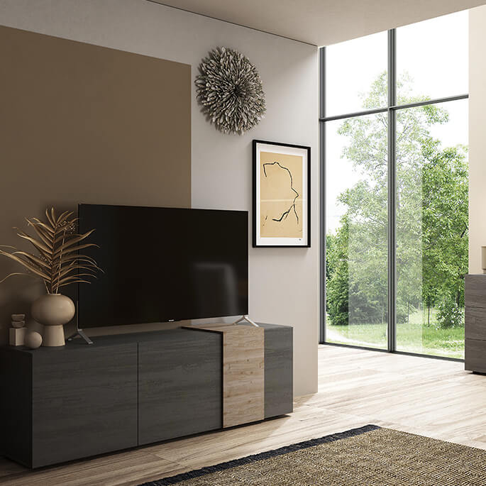 Meuble TV moderne 181 cm Cadix