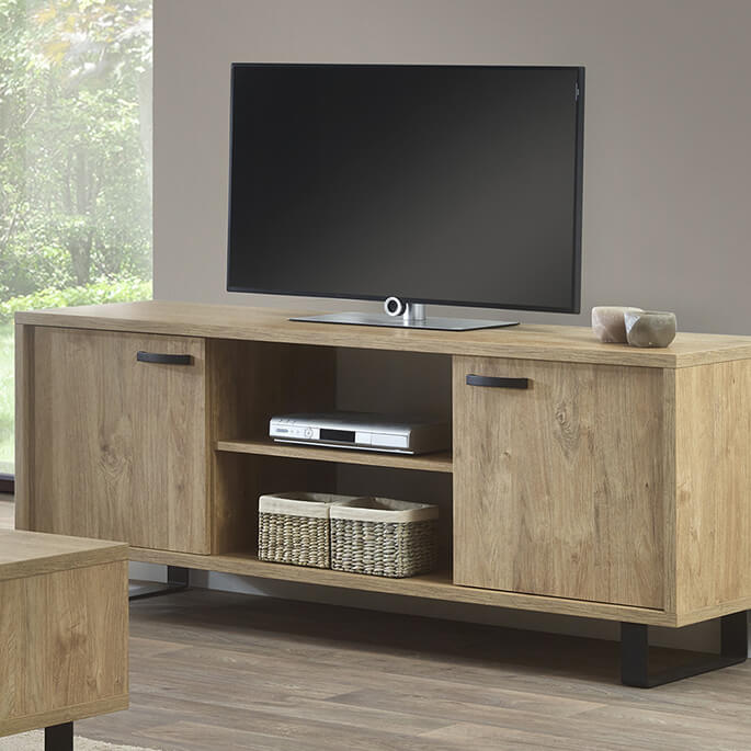 Meuble TV style industriel 170 cm Virgile