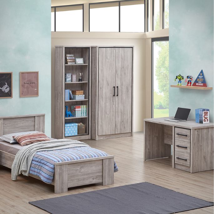 Bureau enfant contemporain chene gris oliviera