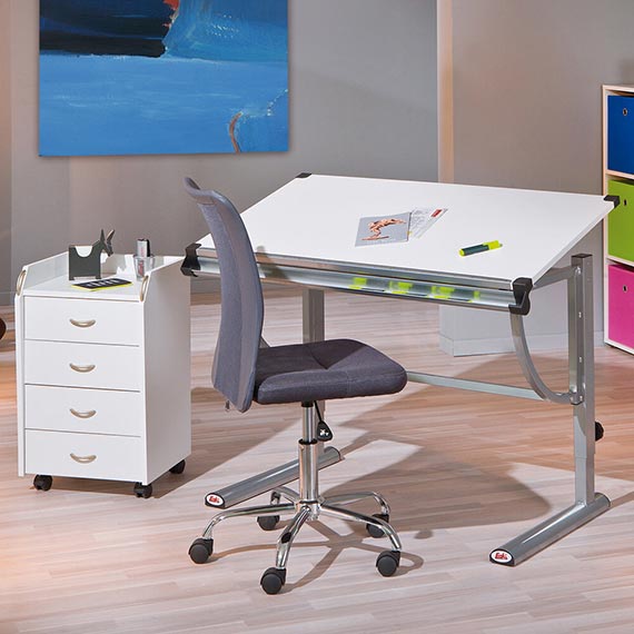 Chaise de bureau design en tissu sylvie