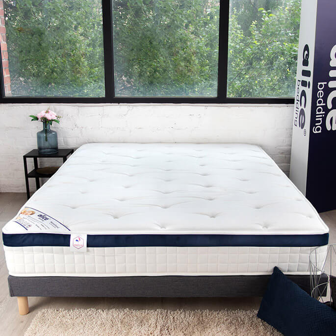 Matelas ressorts ensaches memoire de forme neverland