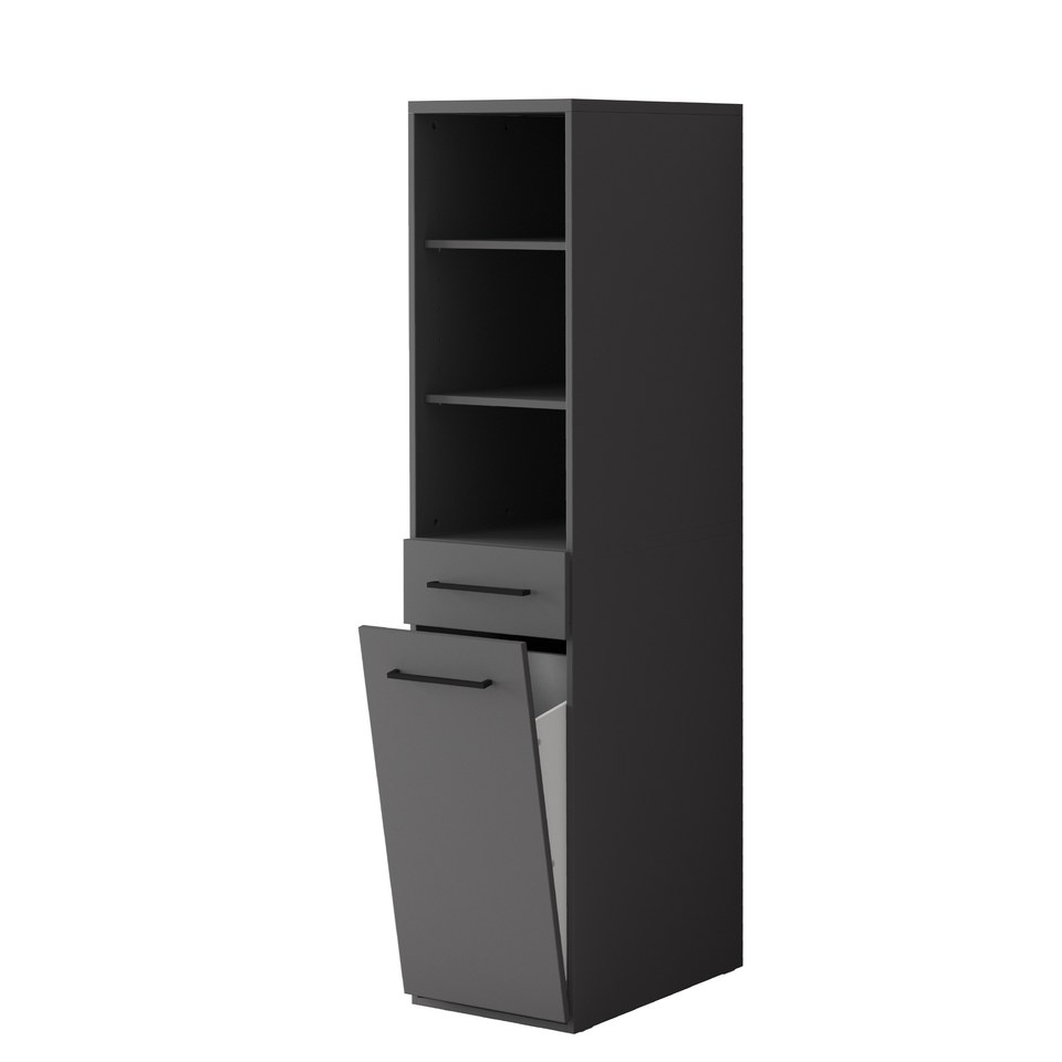 Toute la lessive dans une seule colonne, coloris anthracite mat