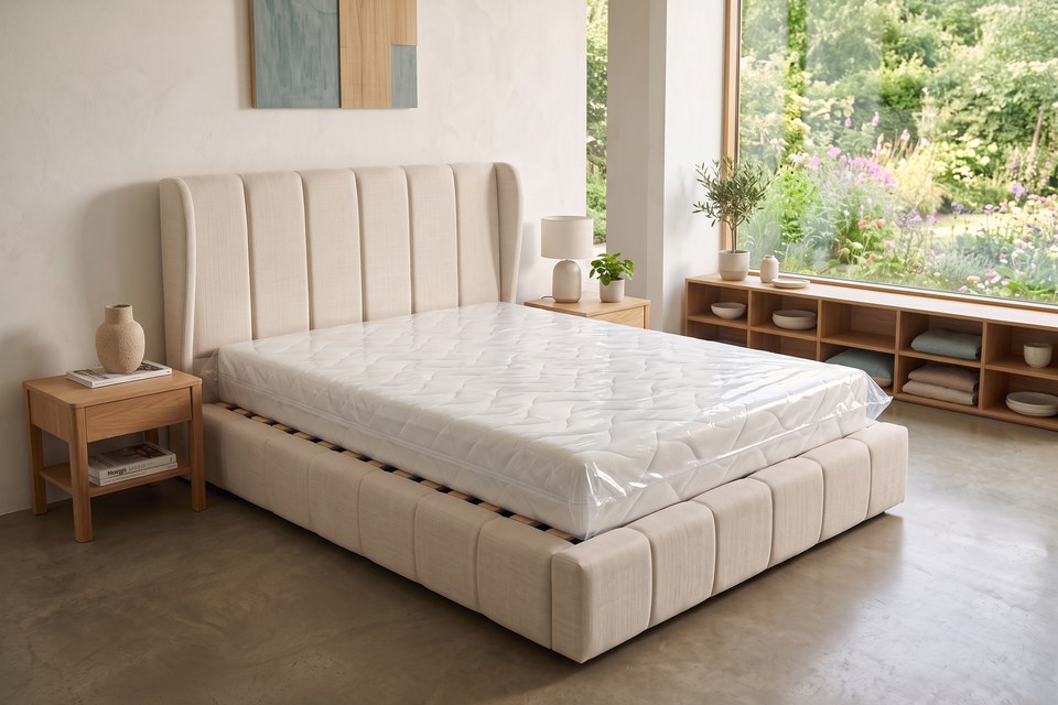 Matelas Estran livré à plat sous film protecteur