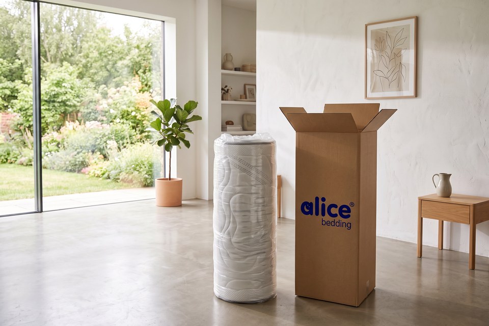 Matelas Brise livré compressé et roulé dans son carton