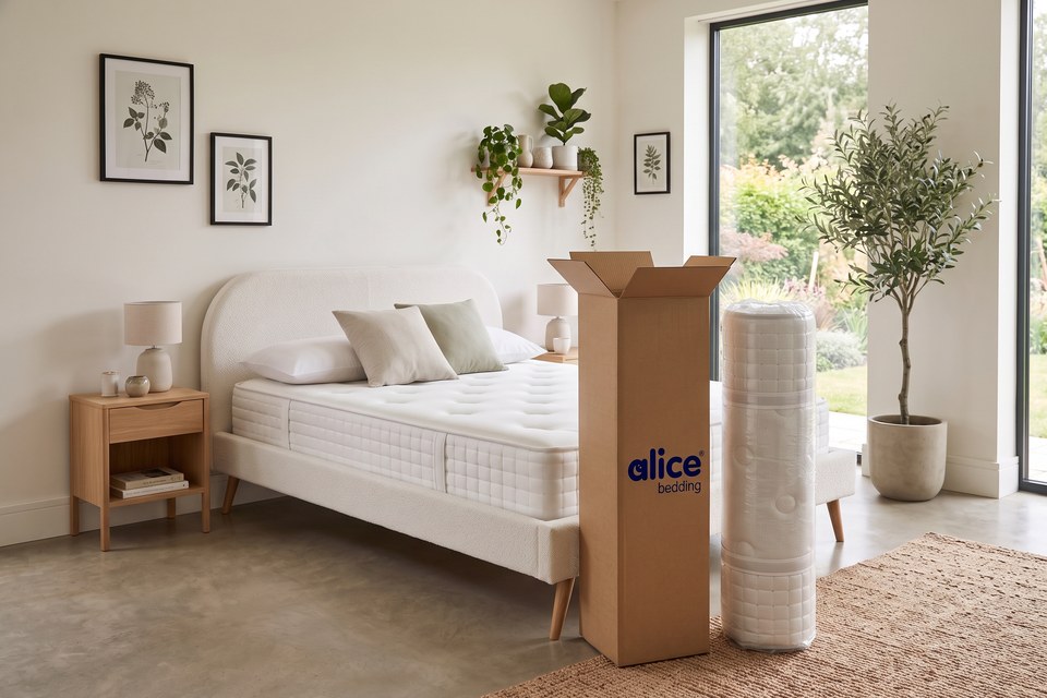 Matelas Canopée livré compressé et roulé dans son carton