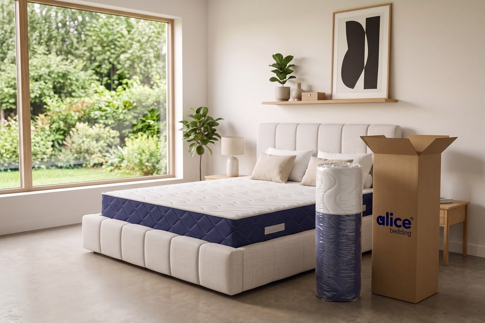 Matelas Songe livré compressé et roulé dans son carton