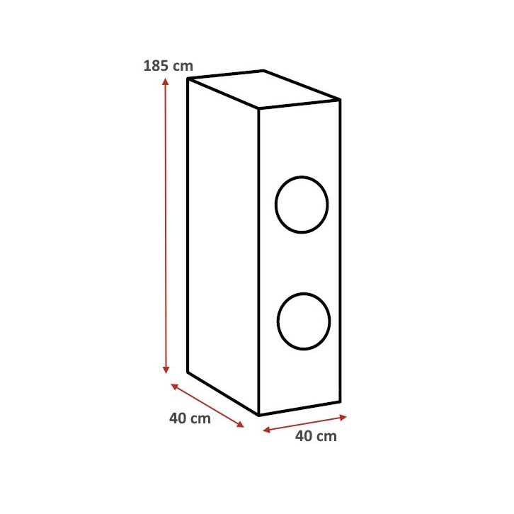 Dimensions : Armoire à linge sale 2 paniers blanche profondeur 40 cm Jesy