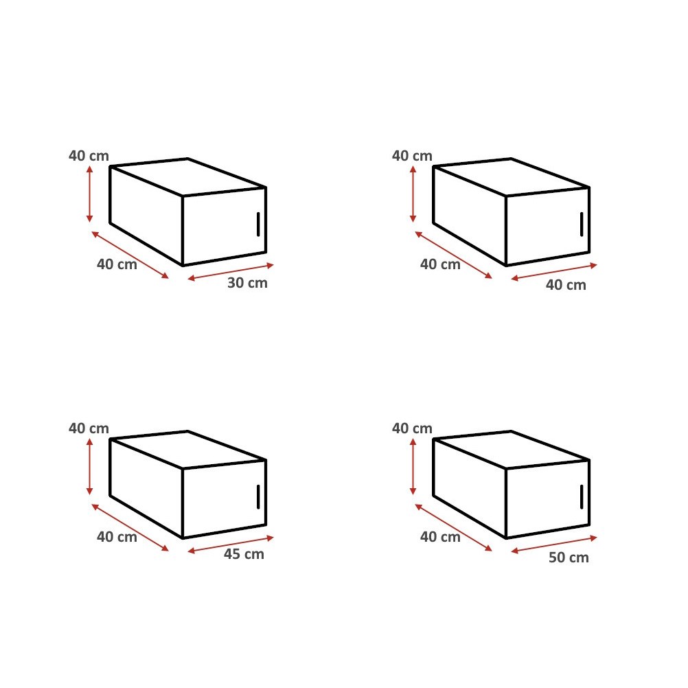 Dimensions : Surmeuble de buanderie 1 porte blanc profondeur 40 cm Jesy